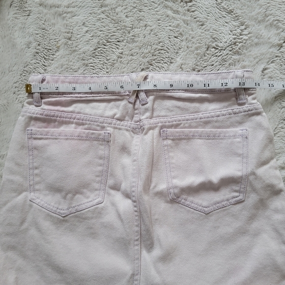 ✨️CL Le Lis Lavender Purple Raw Curve Hem Full Zip Up Cotton Skirt Size S - Picture 10 of 12